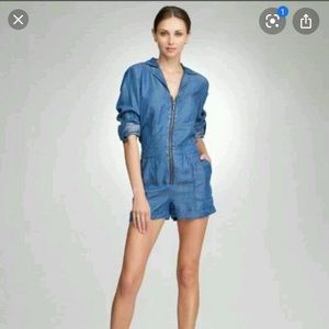 Super soft denim romper